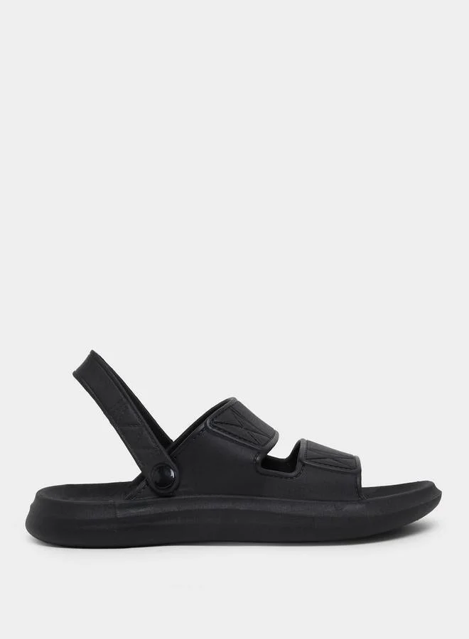 ستايلي صندل سادة بأشرطة مزدوجة ورباط خلفي